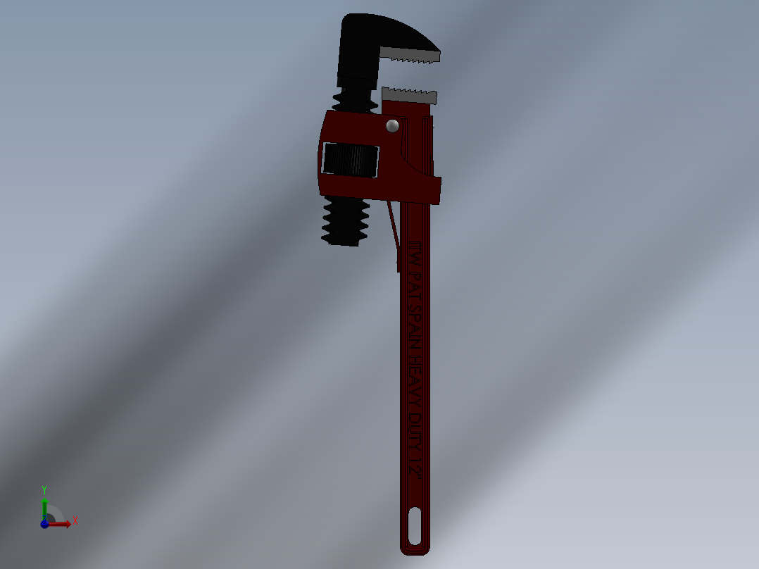 管道扳手前视图