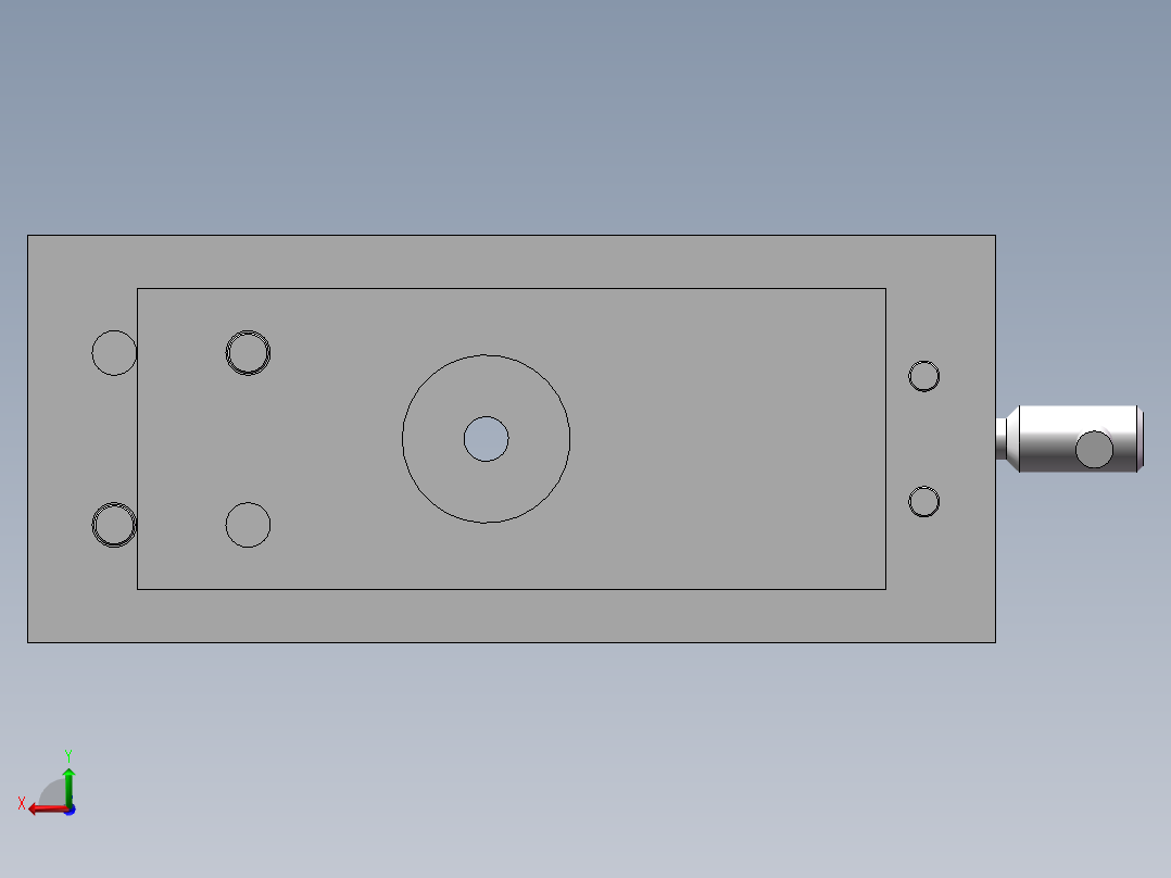 车床连接座加工工艺及钻φ40孔夹具设计【含三维UG和SolidWorks】后视图