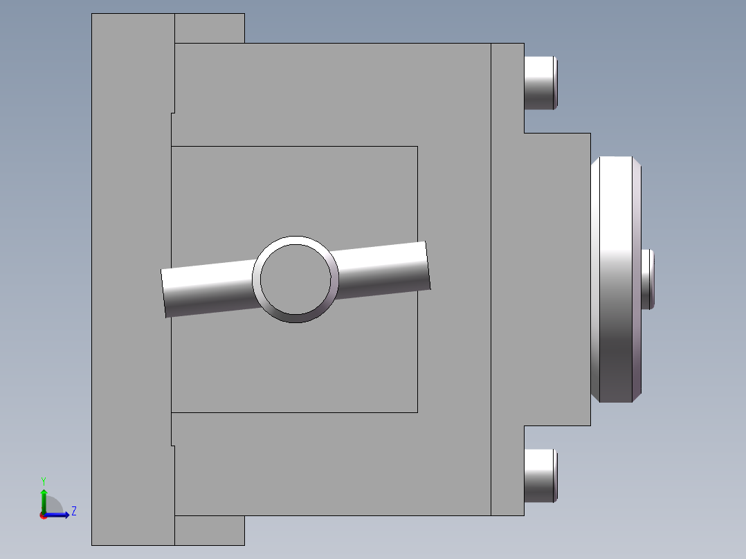 车床连接座加工工艺及钻φ40孔夹具设计【含三维UG和SolidWorks】左视图