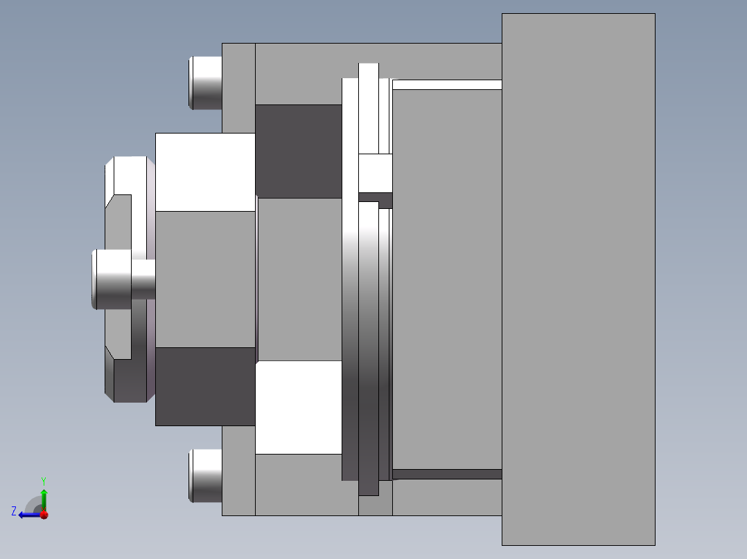 车床连接座加工工艺及钻φ40孔夹具设计【含三维UG和SolidWorks】右视图