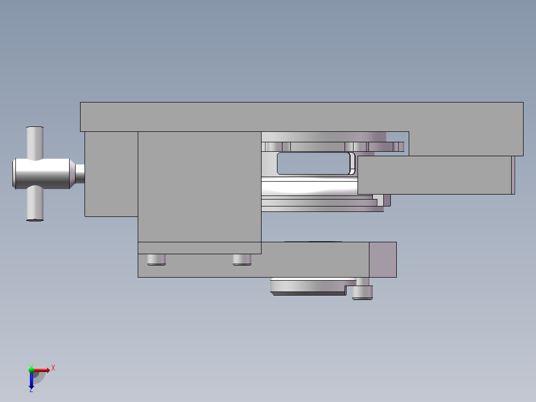 车床连接座加工工艺及钻φ40孔夹具设计【含三维UG和SolidWorks】俯视图