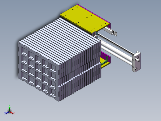 无杆气缸式送料机构正等轴测缩略图