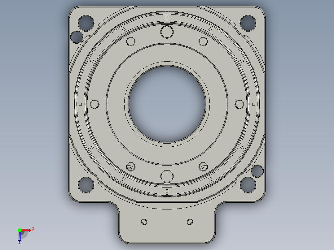 中空旋转平台KFN85-18-N俯视图