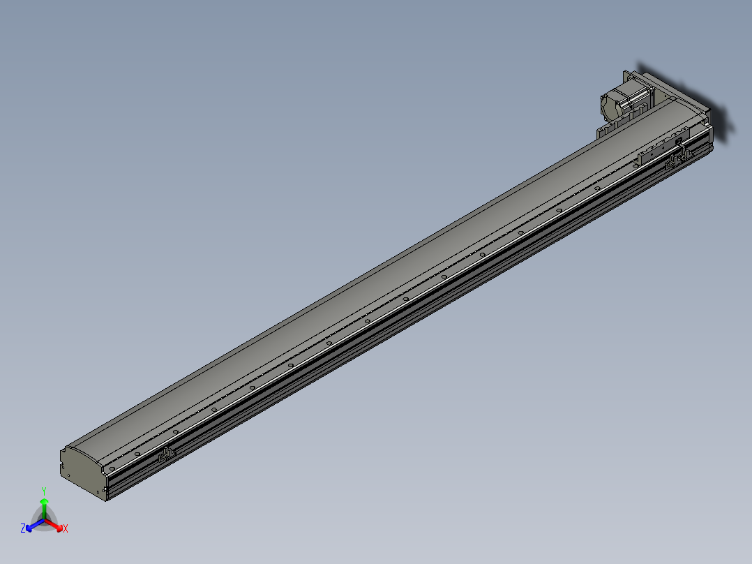 半封闭丝杆滑台MT120BS.L#.1350.BL.P40.C3正等轴测图