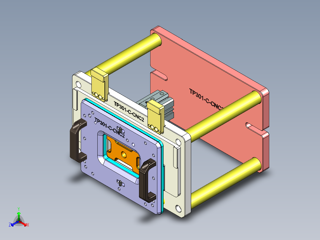 TP301-C-CNC2笔记本CNC工装夹具三维模型-0609主视图