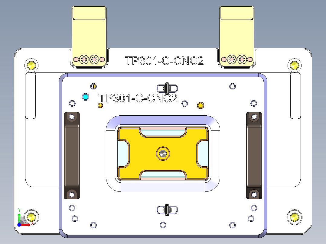 TP301-C-CNC2笔记本CNC工装夹具三维模型-0609前视图