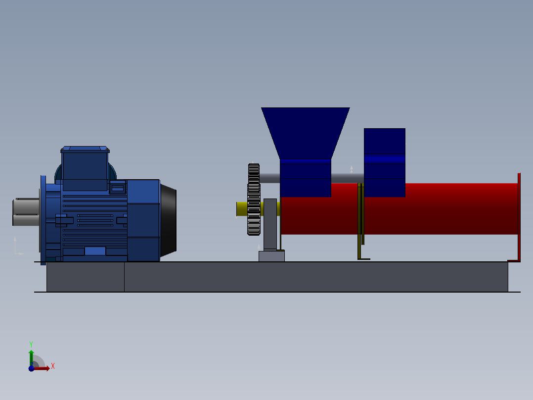练泥机sw18可编辑前视图