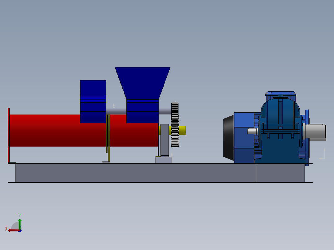 练泥机sw18可编辑后视图