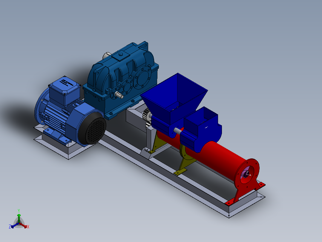练泥机sw18可编辑正等轴测图