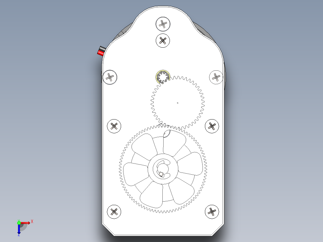 顶置式轿车俯视图