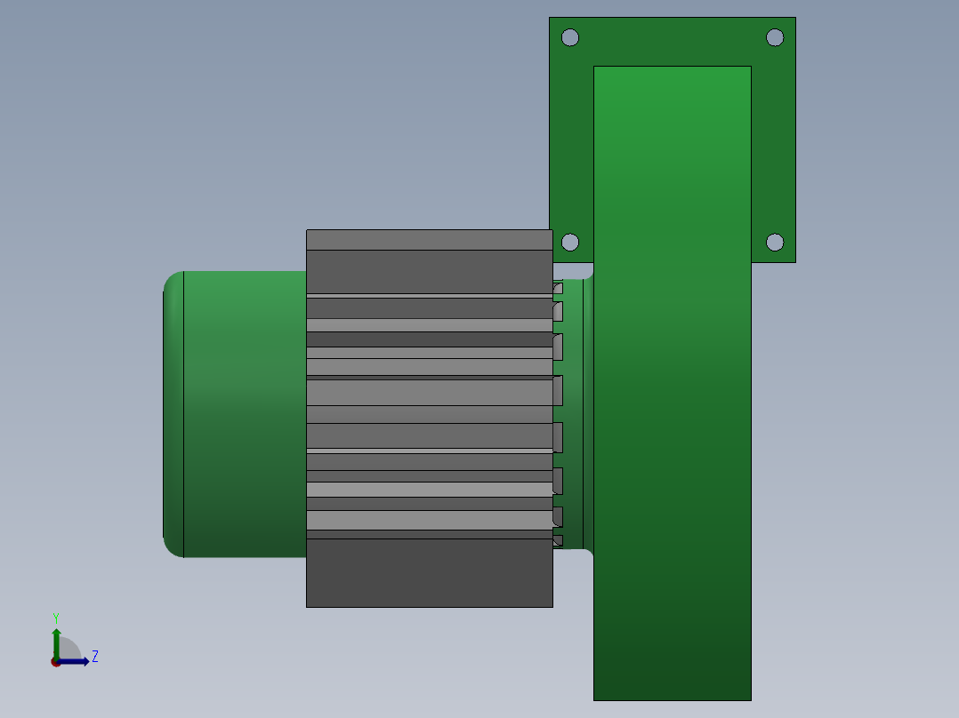 低噪声离心式鼓风机 DF-6 （0.55KW）左视图