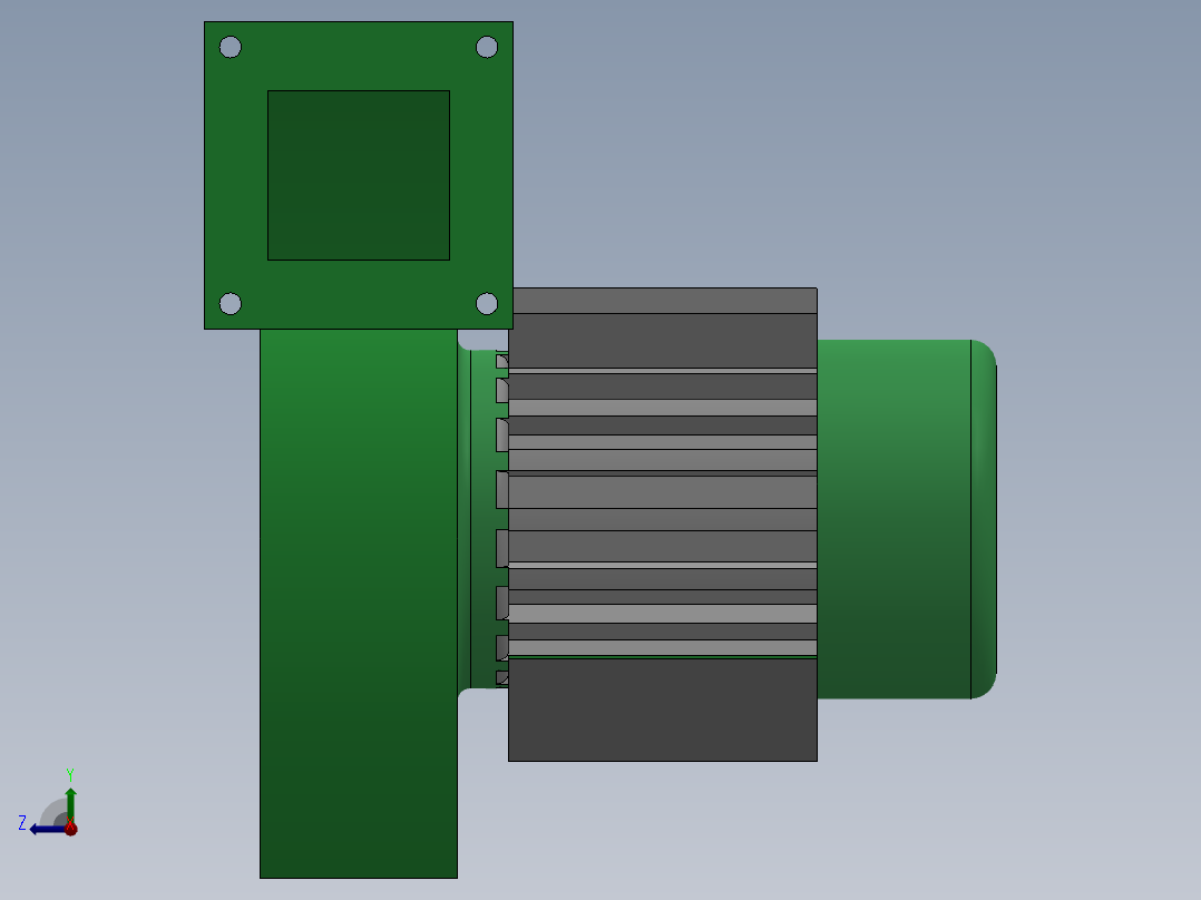 低噪声离心式鼓风机 DF-6 （0.55KW）右视图
