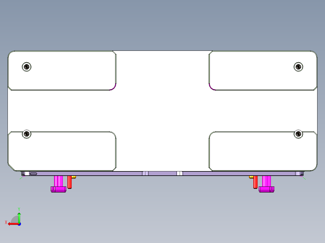 大尺寸电脑中框铣侧边3D槽避位结构CNC编程程序模型后视图