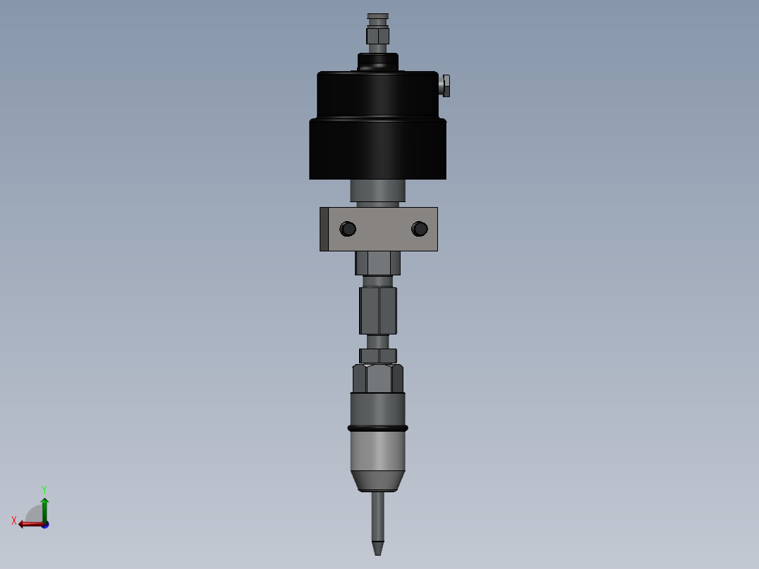 水切割机刀头组件sw2017后视图