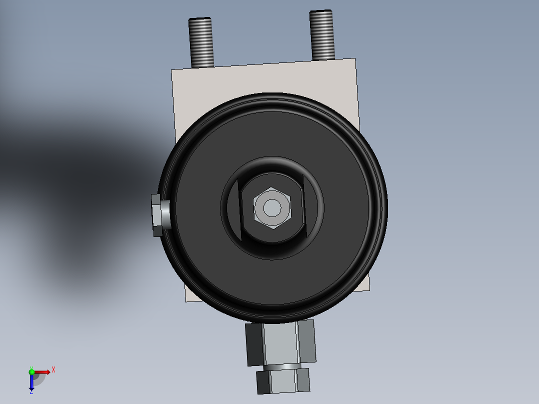 水切割机刀头组件sw2017俯视图