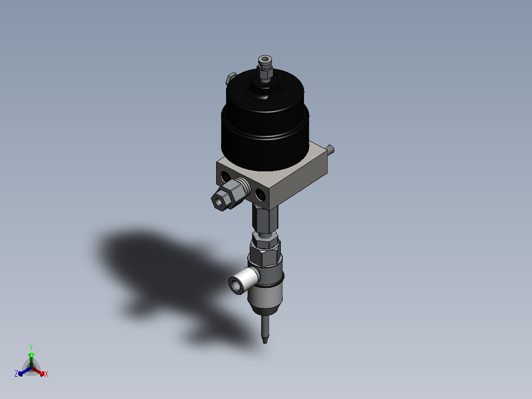 水切割机刀头组件sw2017正等轴测图