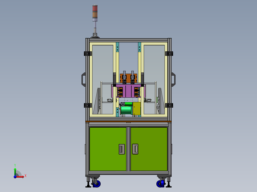 皮带流水线外观缺陷检测设备前视图