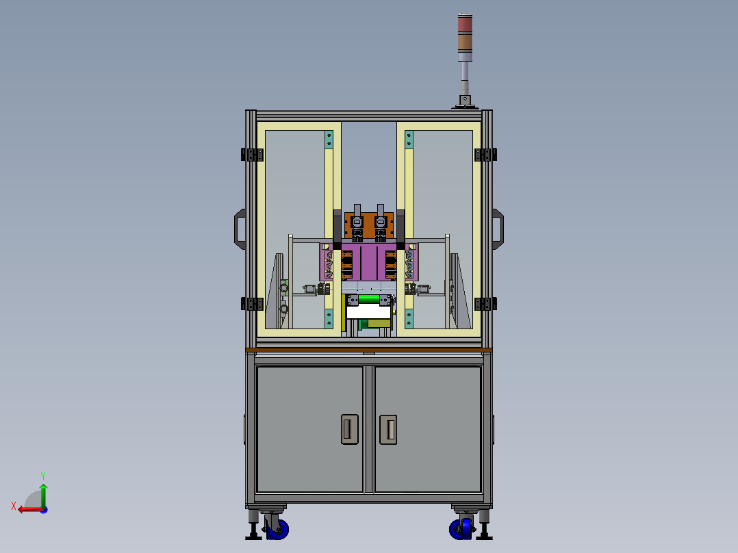 皮带流水线外观缺陷检测设备后视图
