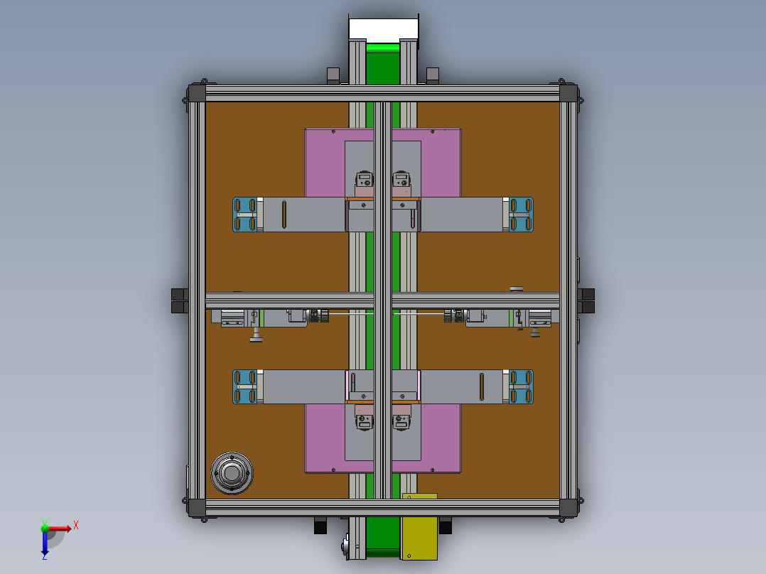 皮带流水线外观缺陷检测设备俯视图