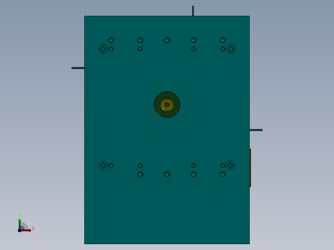 注塑模具、模具(43)前视图
