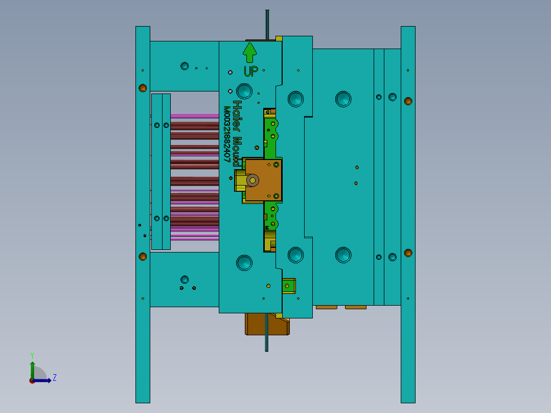 注塑模具、模具(43)左视图