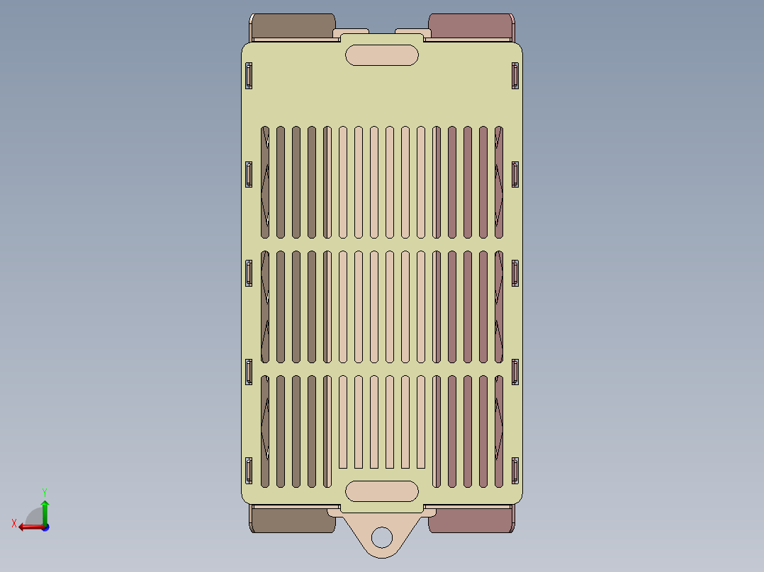 烧烤木炭烤架后视图