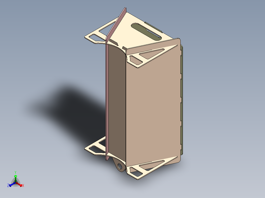 烧烤木炭烤架正等轴测图