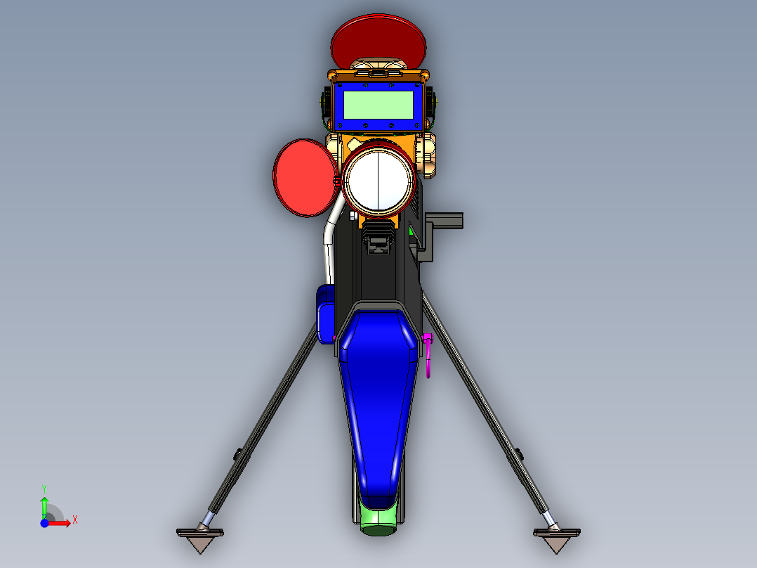 手枪左轮冲锋枪老式狙击步枪设计3D图纸barrett-m107-sniper-rifle sw stp前视图