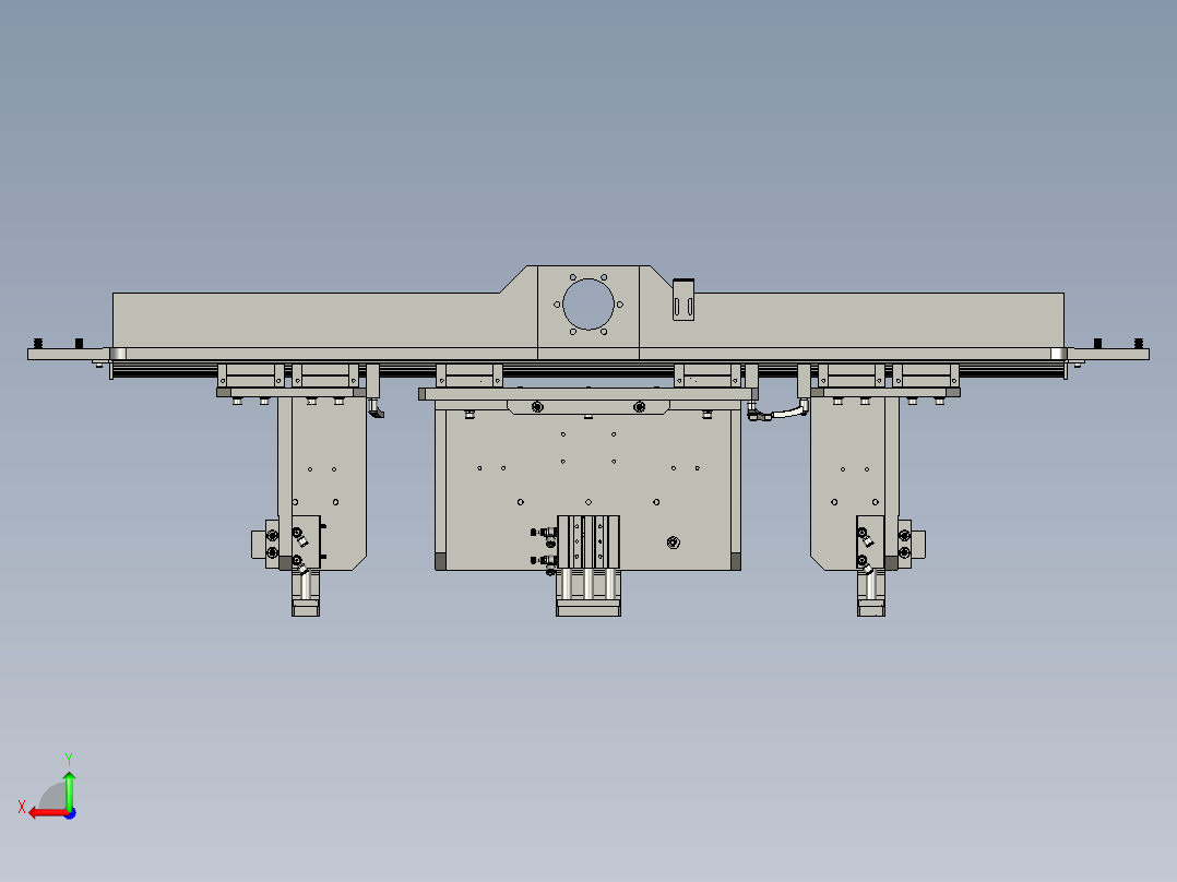 推短边组件总装配后视图