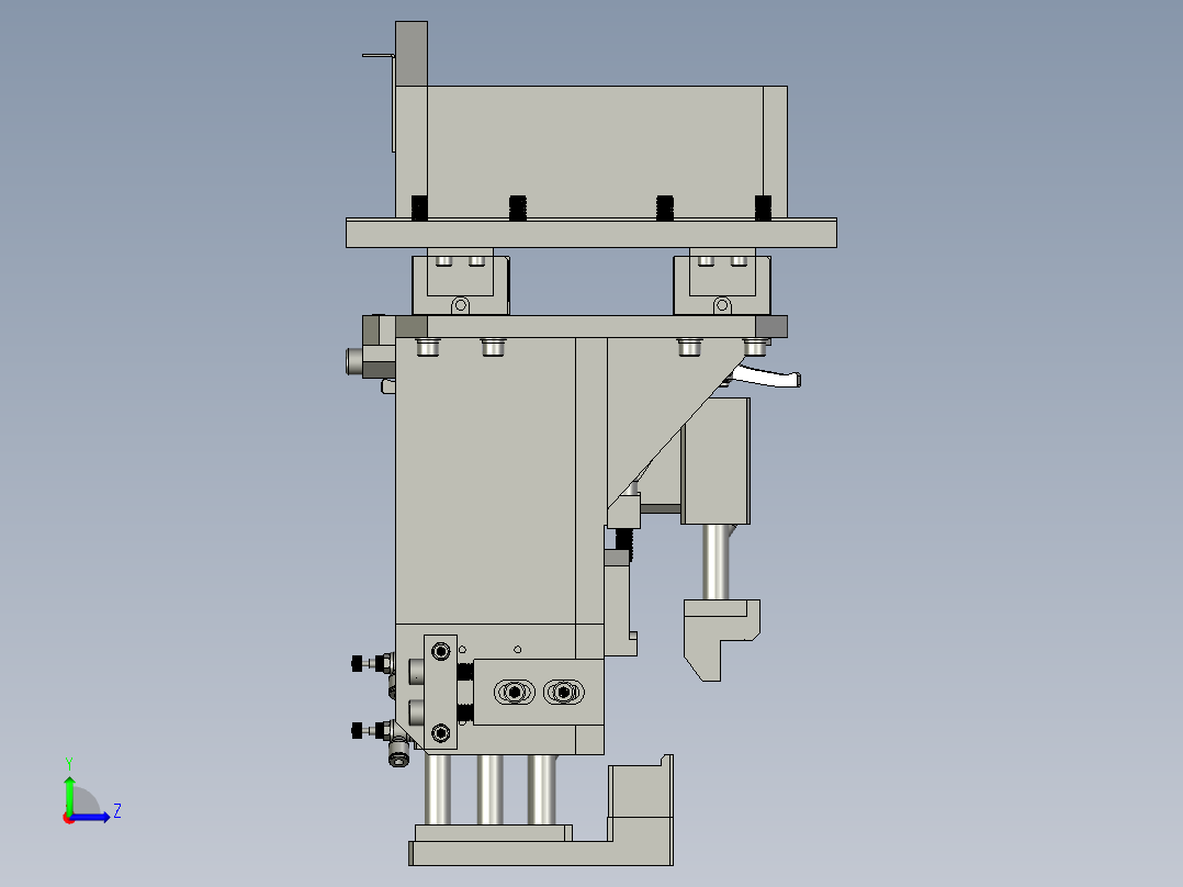 推短边组件总装配左视图