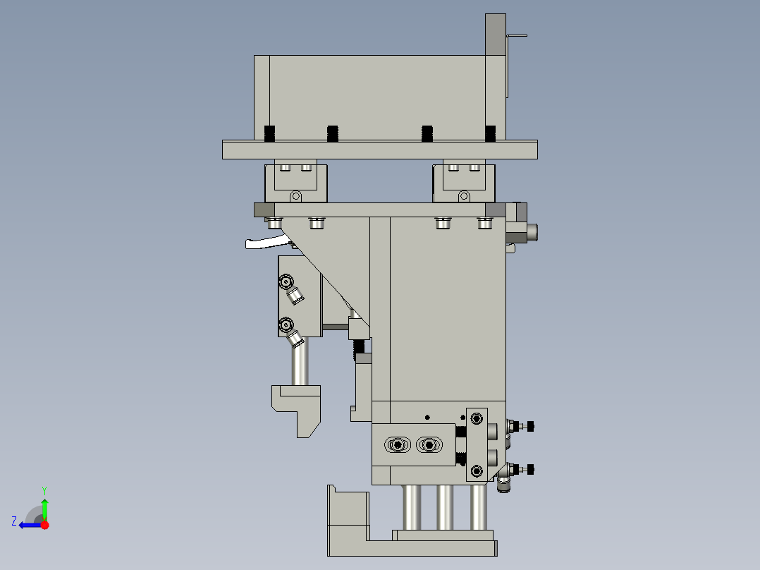 推短边组件总装配右视图