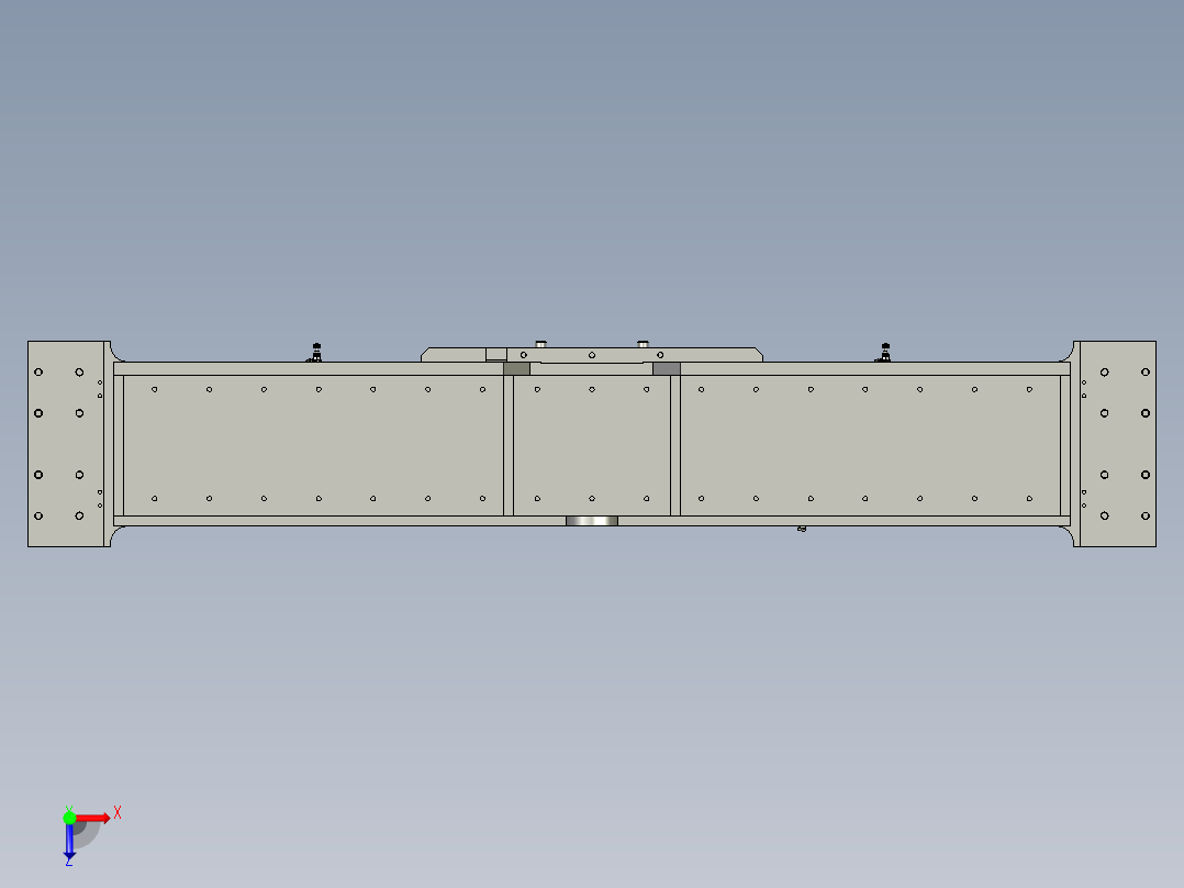 推短边组件总装配俯视图