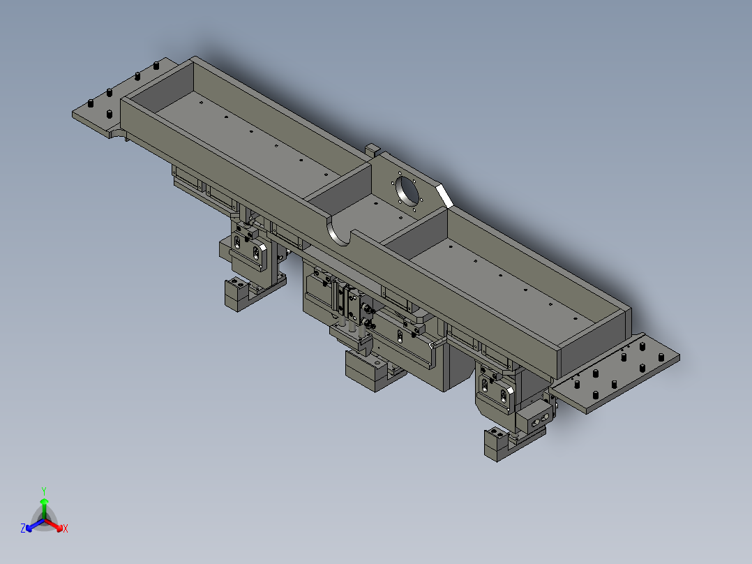 推短边组件总装配正等轴测图