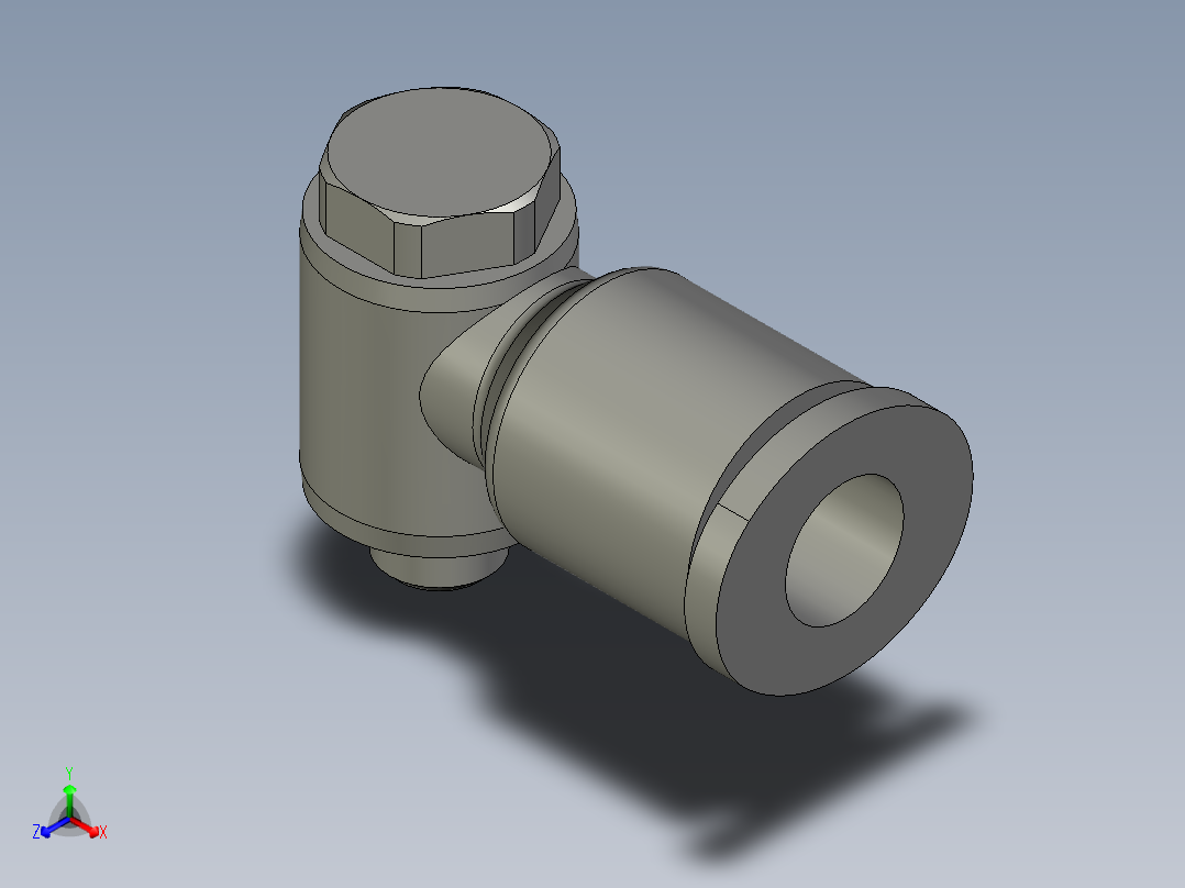 回转弯管接头USYELN6-M5主视图