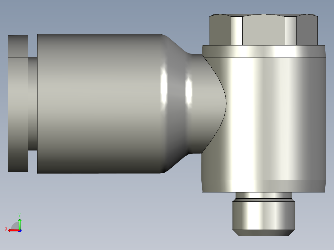 回转弯管接头USYELN6-M5后视图