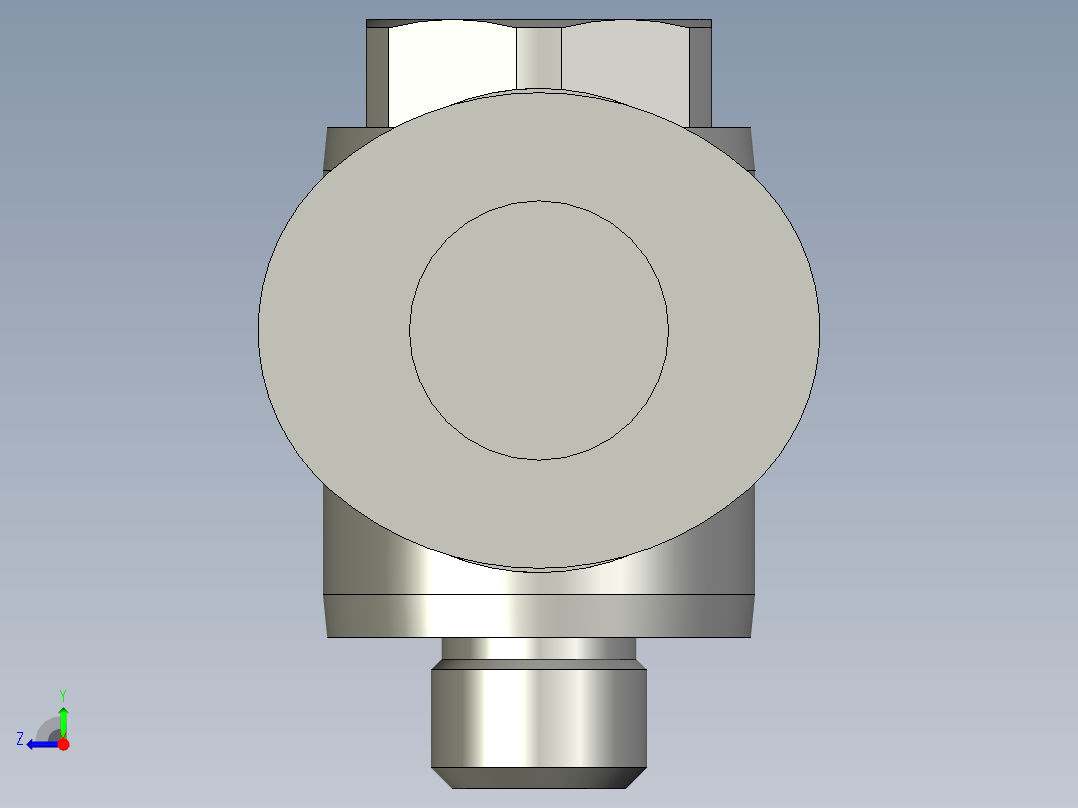 回转弯管接头USYELN6-M5右视图