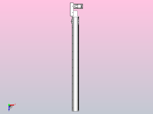皮带直线轴半封闭可选导轨TPA-HNB-85D-90-L1000-MR-Y-P20-N3俯视缩略图