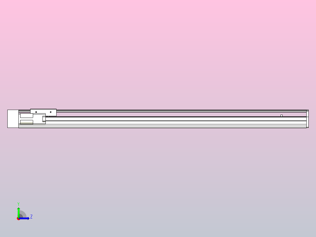 MTH10标准螺杆滑台[MTH10-L#-800-BL-P10-C3]左视图