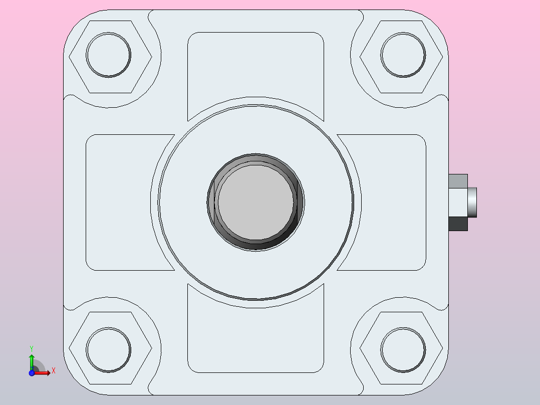 气缸CA2B80-100前视图