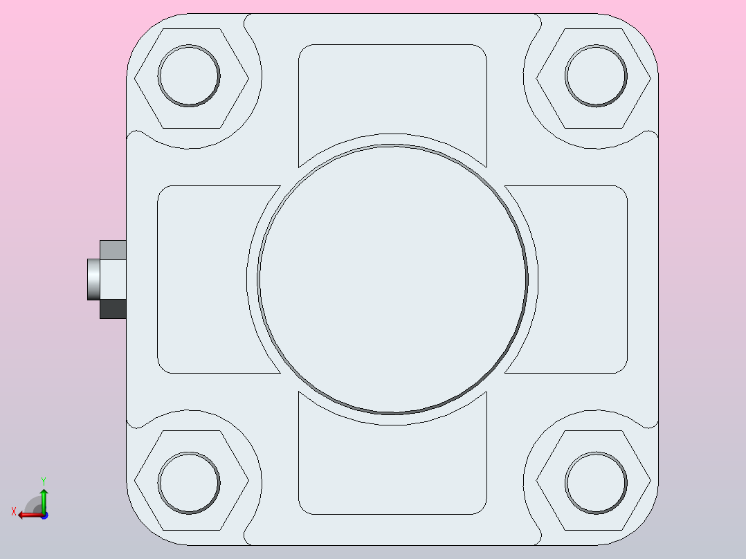 气缸CA2B80-100后视图