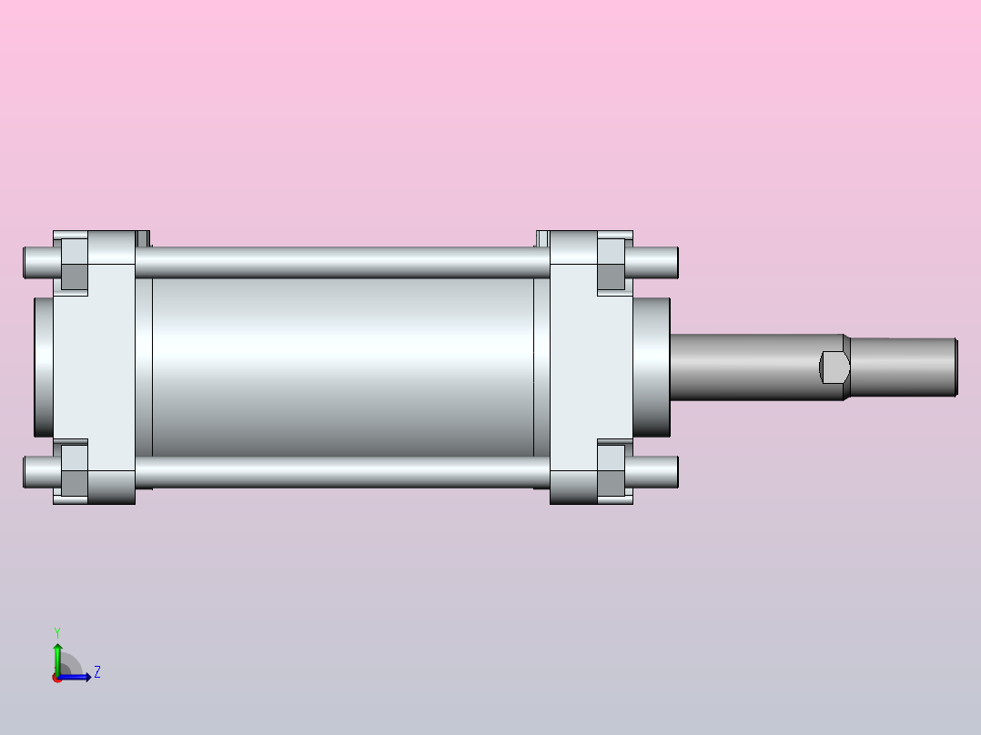 气缸CA2B80-100左视图
