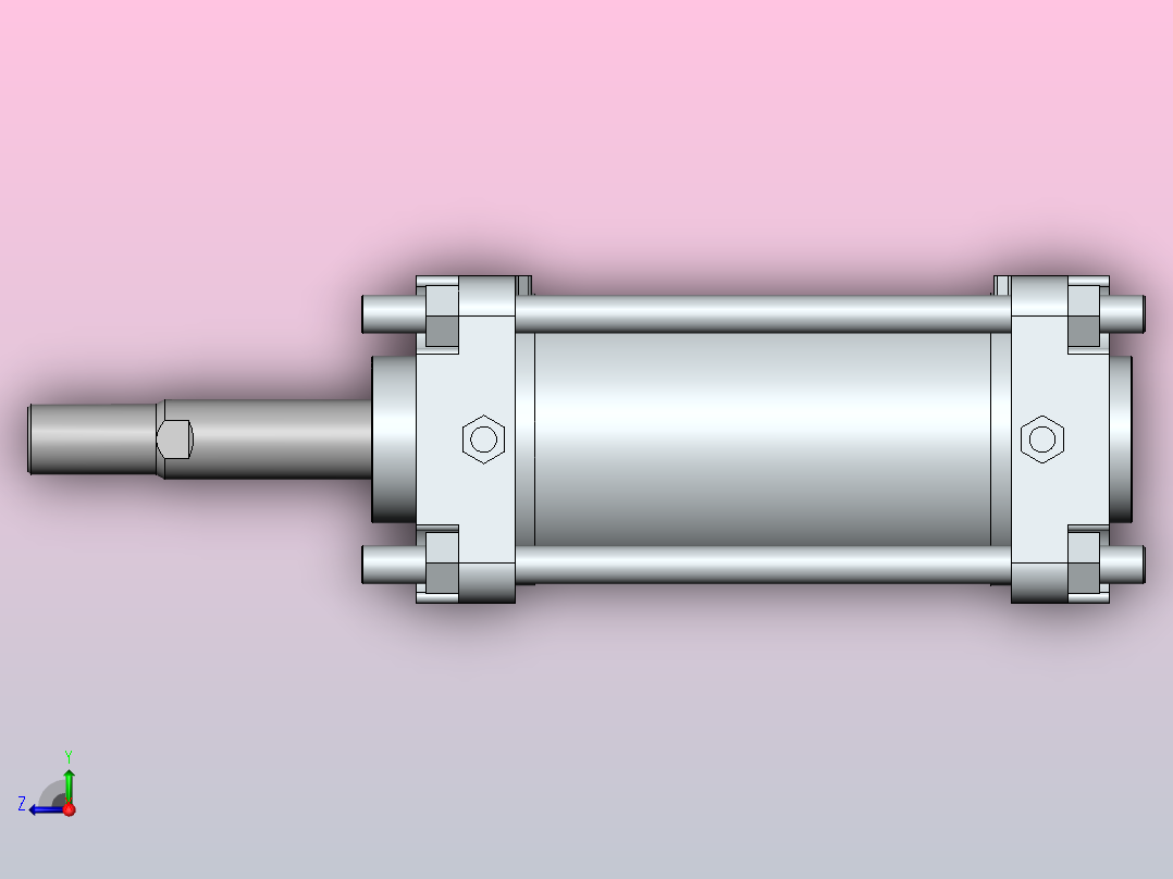 气缸CA2B80-100右视图