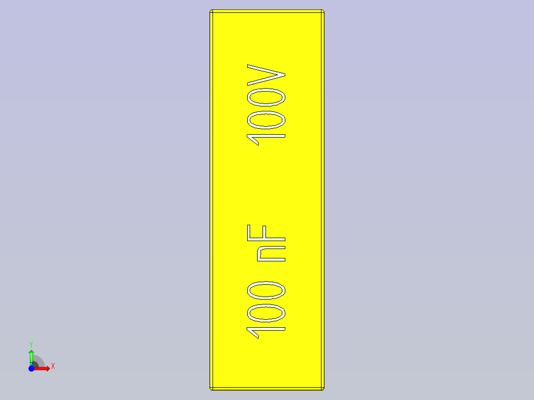 电容器 0.1uF，100V前视图