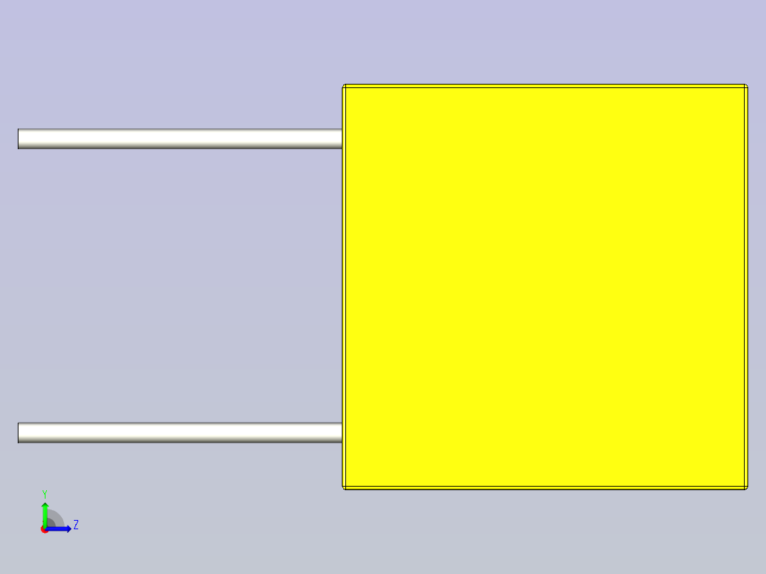 电容器 0.1uF，100V左视图