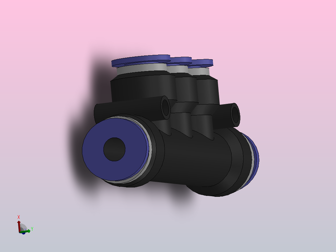 IPK 塑料五通_IPK1／4-3／16主视图