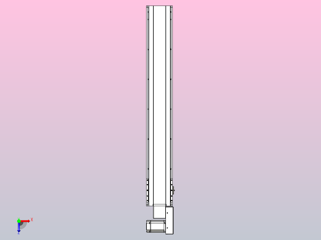 皮带直线轴半封闭可选导轨TPA-HNB-175D-140-L1050-MR-C-P75-N3俯视图