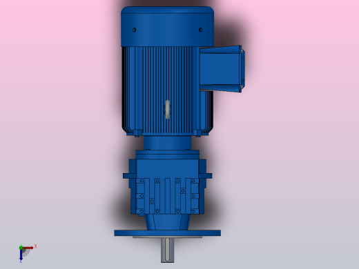 RF37法兰轴伸式安装斜齿轮减速机RF37-Y0.75-4P-80-M1-0°-Φ200俯视缩略图