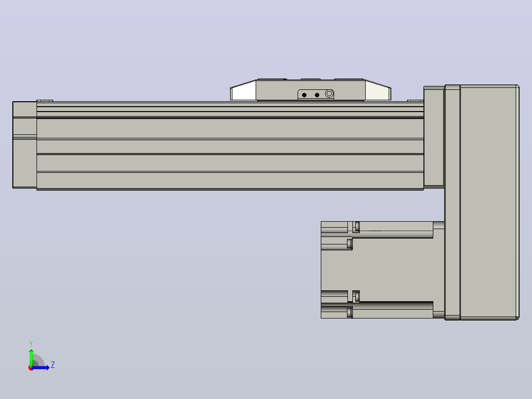 滚珠丝杠直线轴内置导轨TPA-GCR-65-1610C-L100-MP-M40-N3左视图