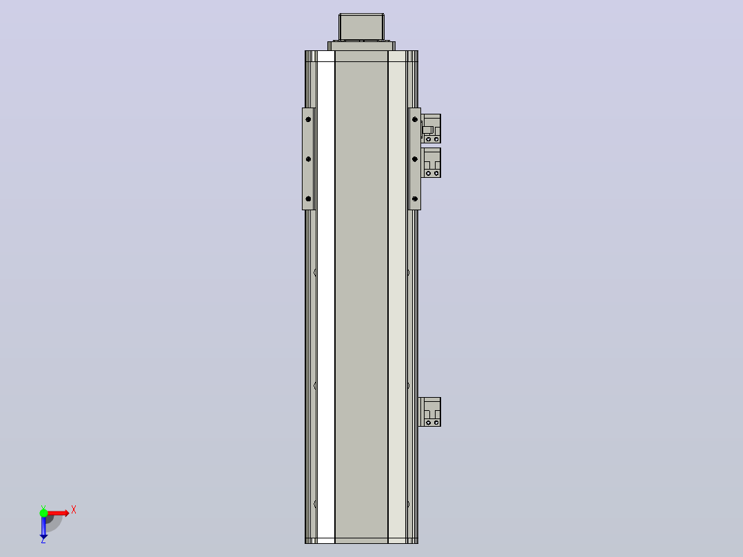 MT100BS半封闭丝杆滑台[MT100BS.L#.250.BM.P20.C3]俯视图