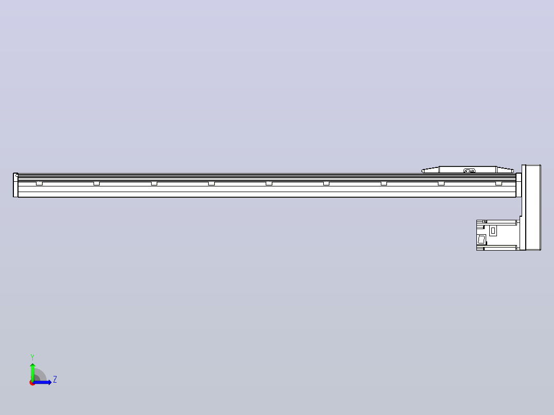 滚珠丝杠直线轴内置导轨TPA-GCR-150-2010C-L1050-MP-M75-N3左视图